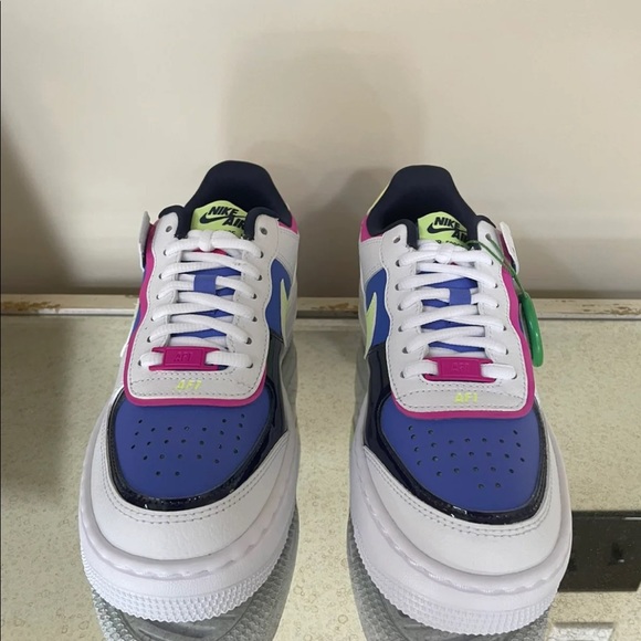 Nike Air Force 1:Shadow White Sapphire Barely Volt - Picture 4 of 4